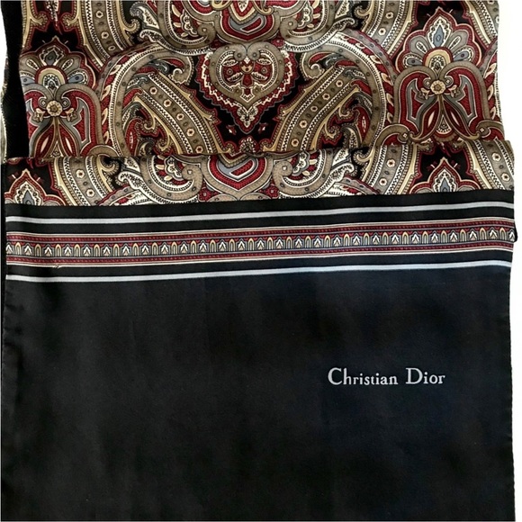 Vintage Monsieur Christian Dior Silk Scarf - Picture 2 of 7